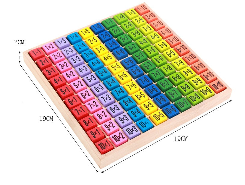 En bois Montessori Multiplication Table