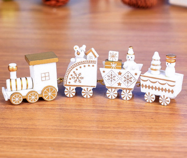 4 pièces Mini Bois Train Jouets