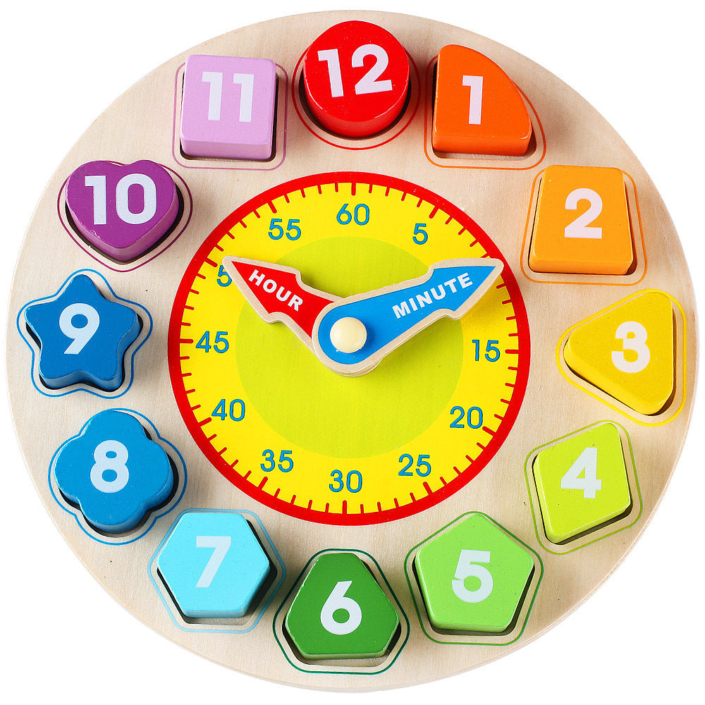 En bois horloge numérique perlé