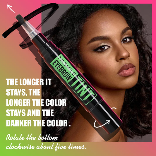 Teinte de sourcil de maquillage imperméable ne tache pas avec le pochoir de sourcil