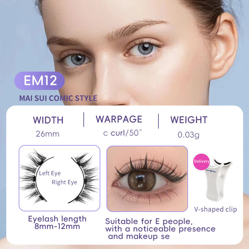 Cils naturels Magnétique Aspiration Faux Cils Quotidien Une Paire Vison Cheveux Super Doux Naturel Simulation Facile à Porter