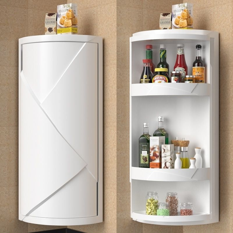 Salle de bains créative triangle rack de rangement en plastique rotatif