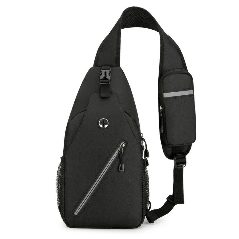 Sac de poitrine simple sac à dos multifonctionnel pour hommes, sac messager de sport décontracté