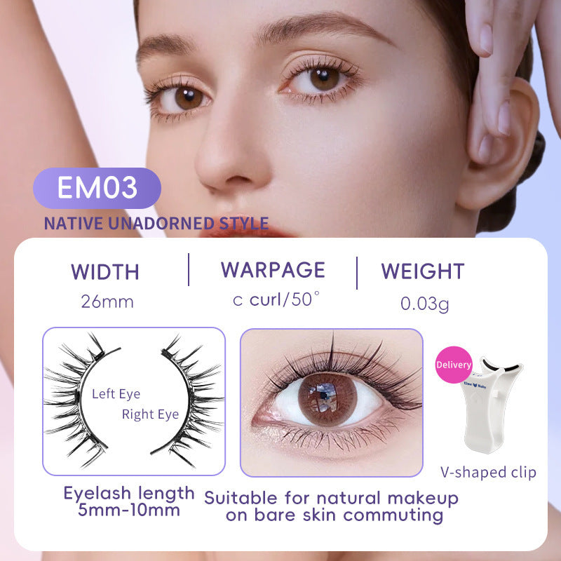 Cils naturels Magnétique Aspiration Faux Cils Quotidien Une Paire Vison Cheveux Super Doux Naturel Simulation Facile à Porter