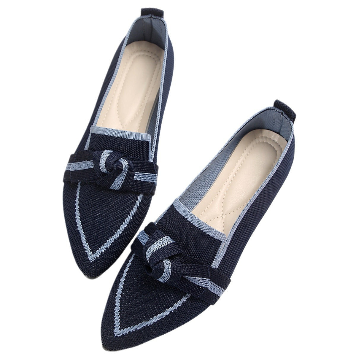 Chaussures plates à bout pointu pour femmes,