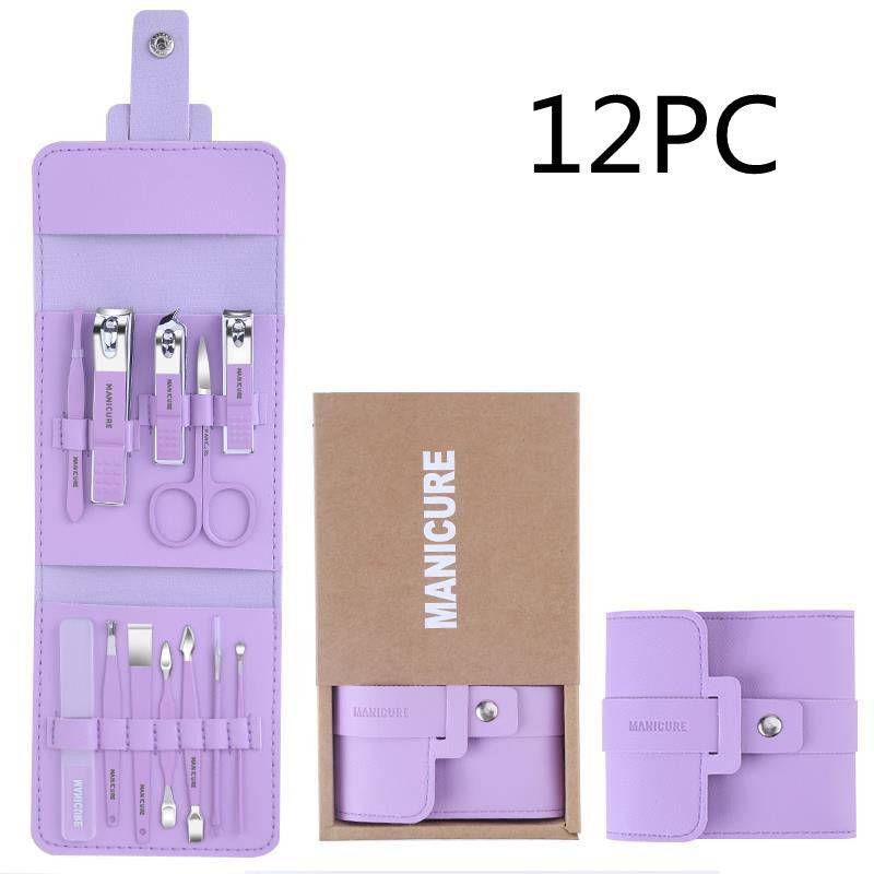 Acier inoxydable Couleur 16-pièce Nail Clipper Ensemble