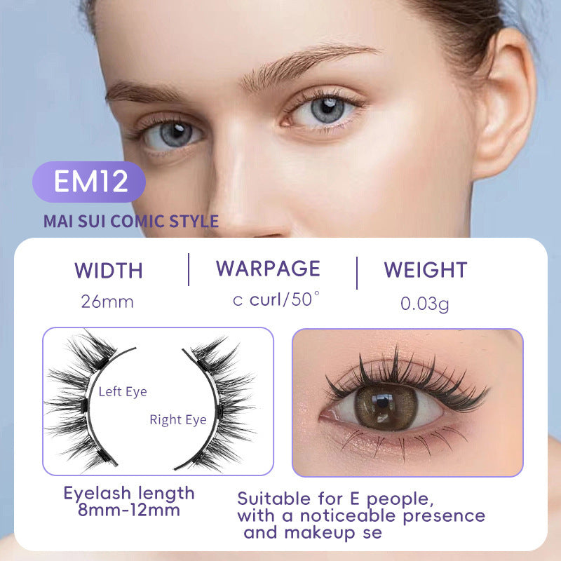 Cils naturels Magnétique Aspiration Faux Cils Quotidien Une Paire Vison Cheveux Super Doux Naturel Simulation Facile à Porter