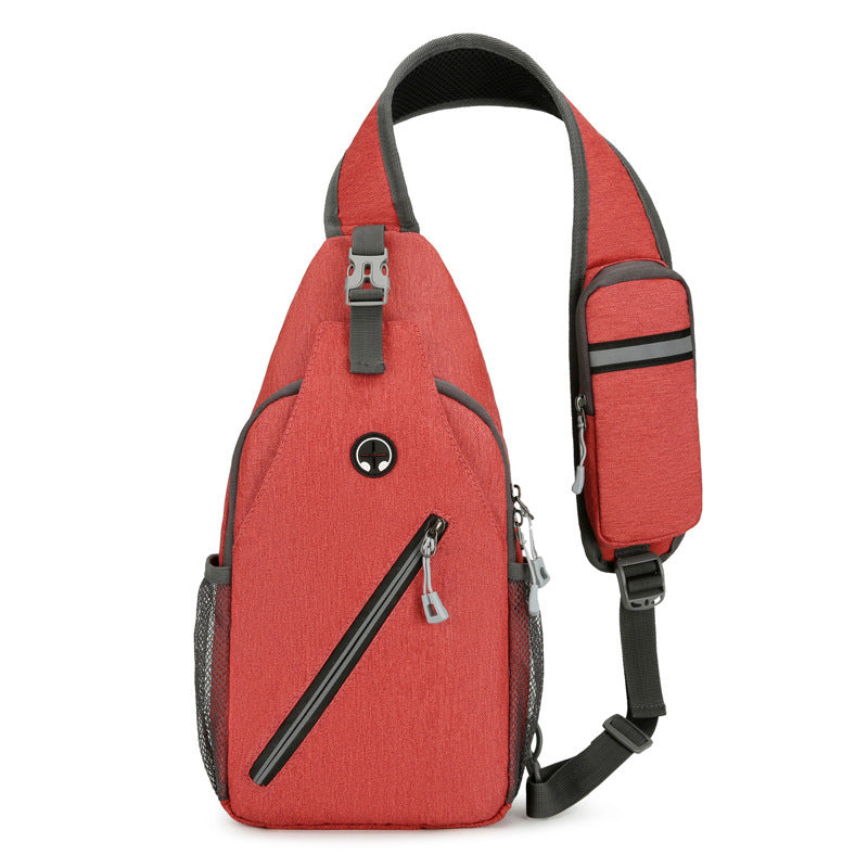 Sac de poitrine simple sac à dos multifonctionnel pour hommes, sac messager de sport décontracté
