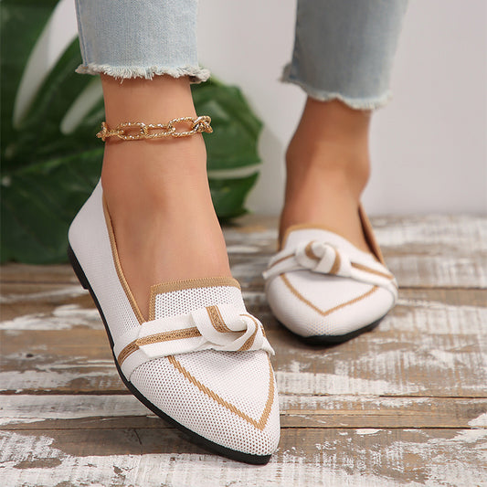 Chaussures plates à bout pointu pour femmes,
