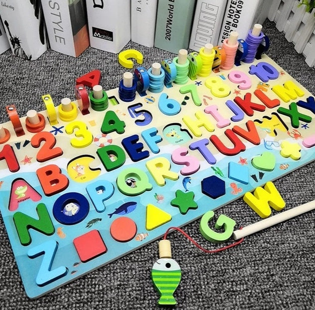 Enfants 3D Alphabet Nombre Puzzle Bébé Coloré Géométrique Lettre Numérique Jouet Éducatif