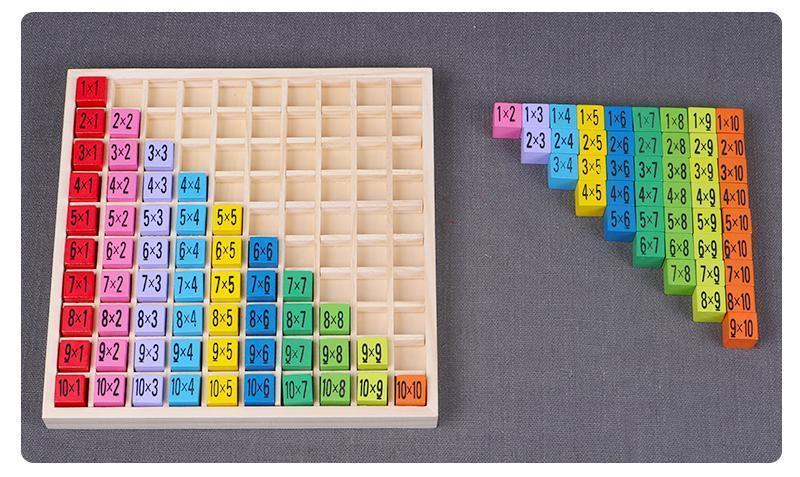 En bois Montessori Multiplication Table
