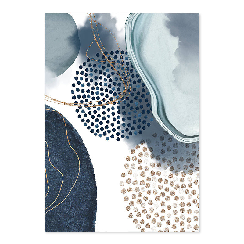Abstrait aquarelle formes géométriques œuvre toile peinture affiche