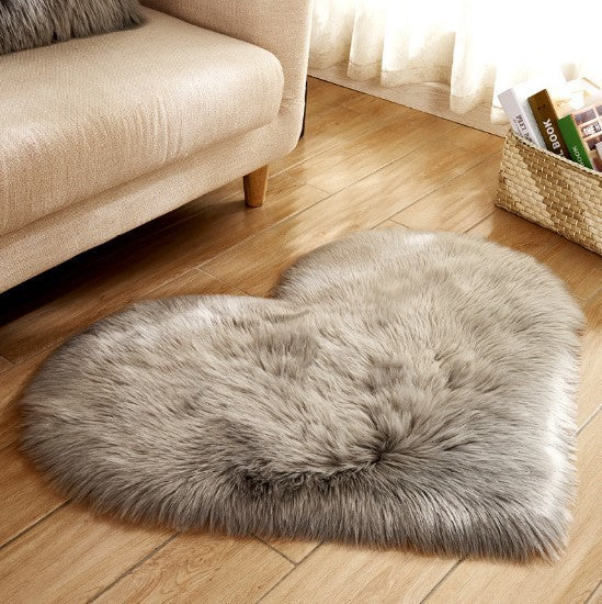 Pur Couleur En Forme de Coeur De Laine Tapis Tapis de Sol Matelas Couverture Canapé Coussin En Peluche Salon Table à Thé Canapé Chambre tapis