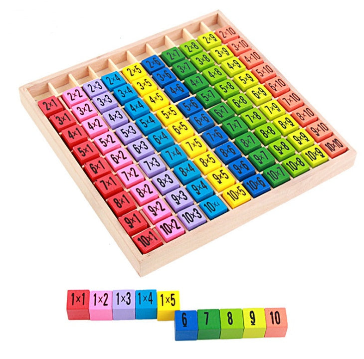En bois Montessori Multiplication Table