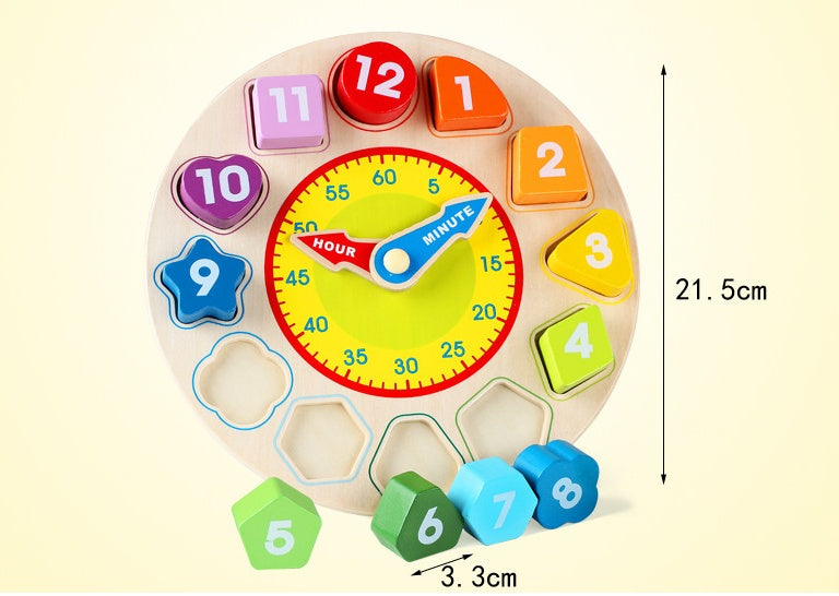 En bois horloge numérique perlé