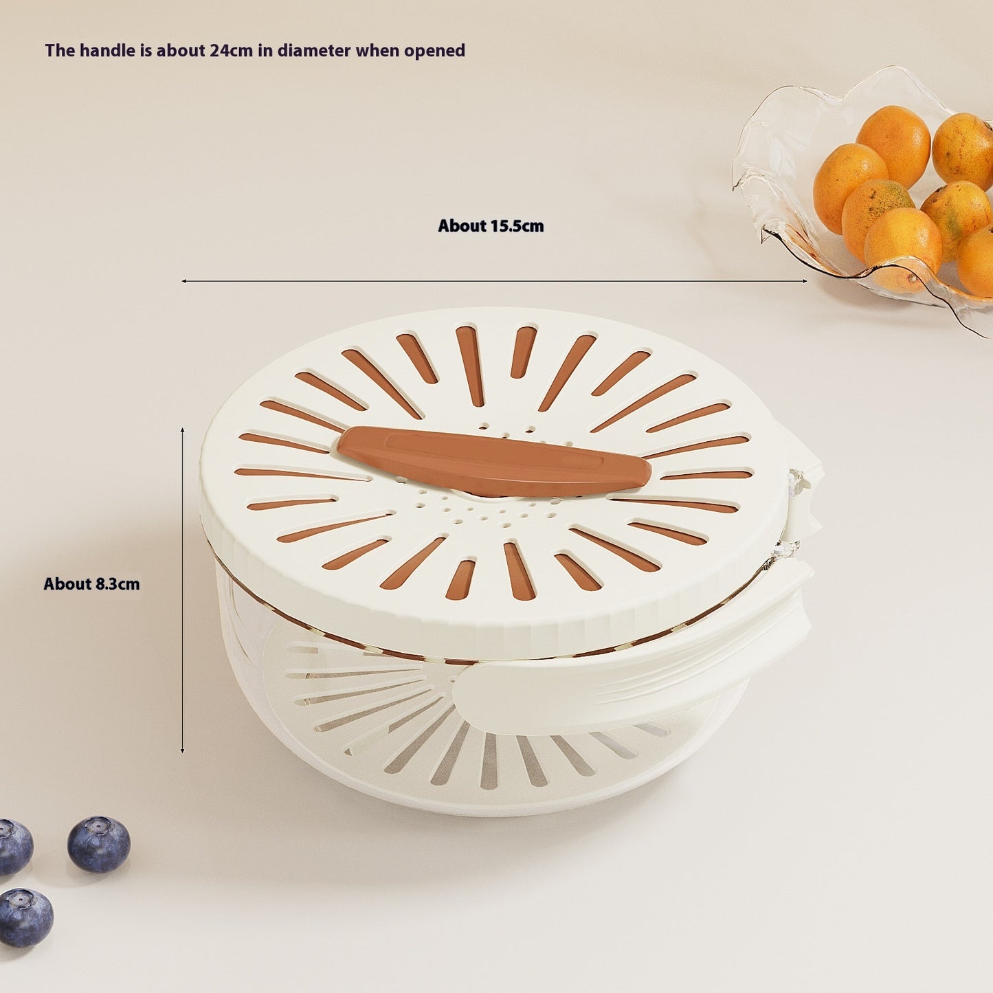 Panier de vidange avec couvercle Cuisine fruits Lavage Réfrigérateur Boîte de rangement