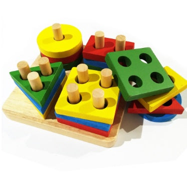 Bébé Jeu Jouets En Bois Puzzle Jouet Éducatif Géométrique formes Jeu Jouets Bâton Bébé Kid Enfants Intelligence Puzzle pour Enfant