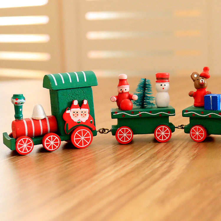 4 pièces Mini Bois Train Jouets