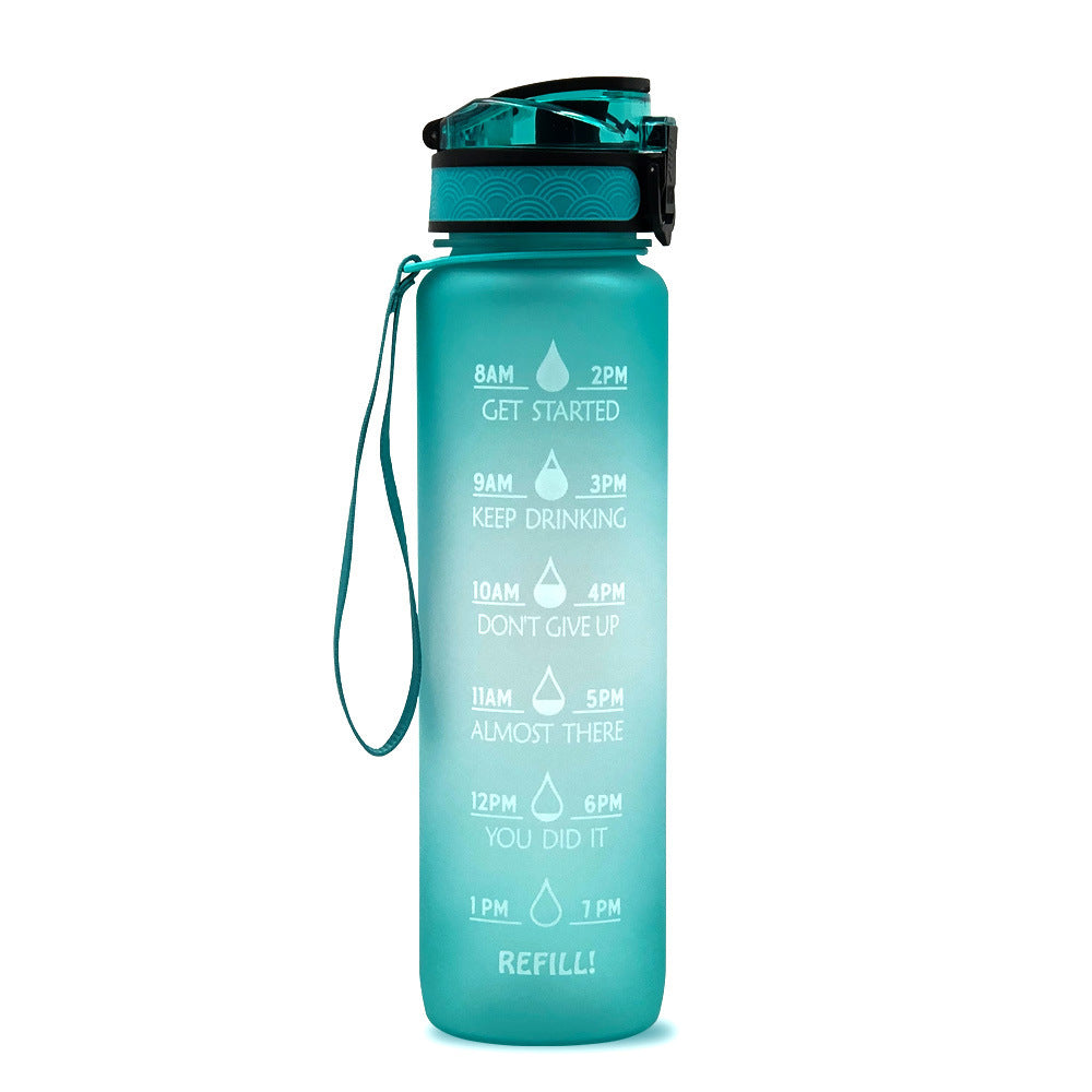 1L Tritan Bouteille D'eau Avec Marqueur de Temps Rebond Couverture de Motivation Bouteille D'eau Vélo Étanche Tasse Pour Les Sports De Fitness Bouteilles