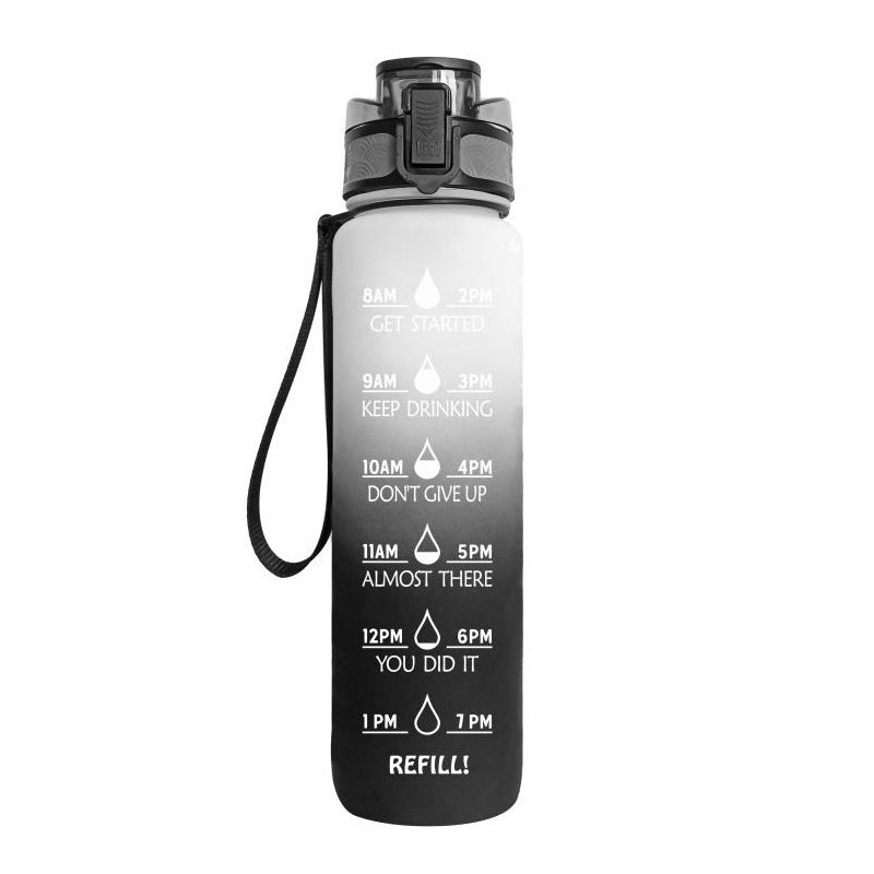 1L Tritan Bouteille D'eau Avec Marqueur de Temps Rebond Couverture de Motivation Bouteille D'eau Vélo Étanche Tasse Pour Les Sports De Fitness Bouteilles