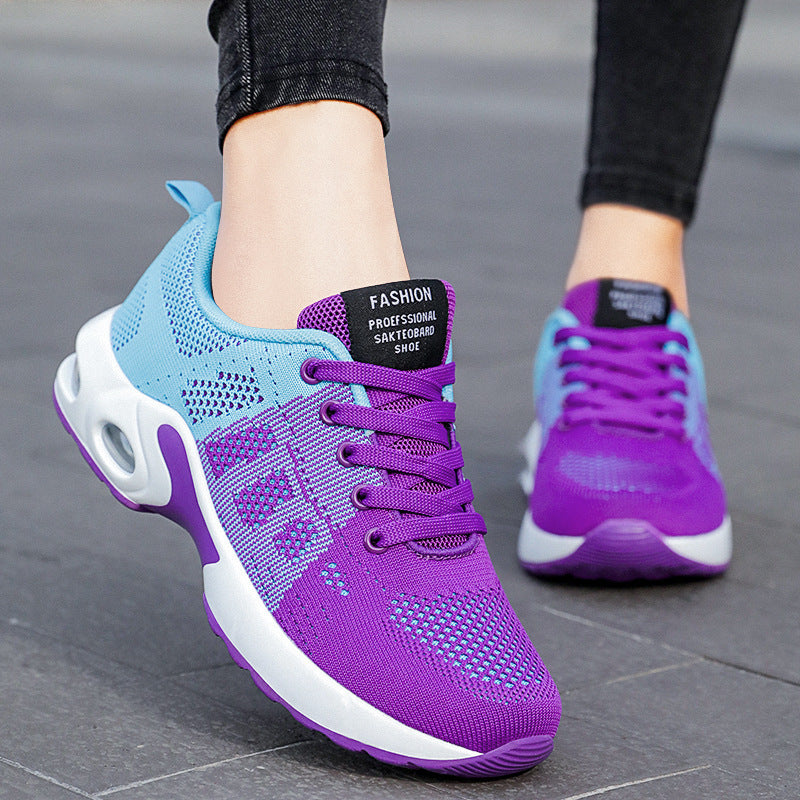 Casual Chaussures Respirant Léger Mère Chaussures Dentelle-up Amorti Sneakers Femmes