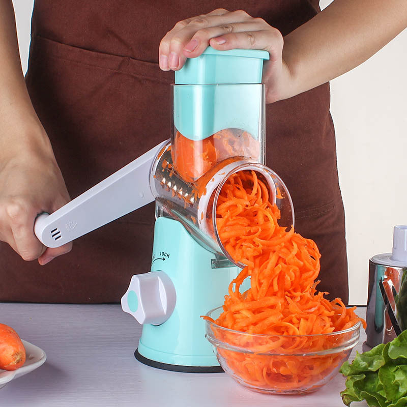 Robot Culinaire Hachoir à Légumes Cuisine Rouleau Gadgets Outil Légumes Cutter Ronde Slicer Râpes Carotte Pomme De Terre Déchiqueteuse Fromage