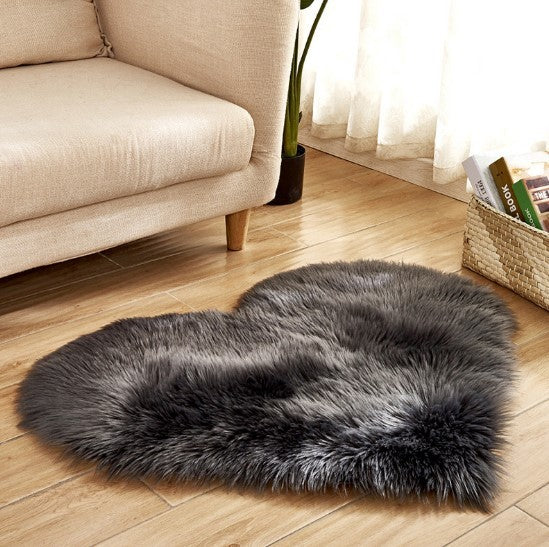 Pur Couleur En Forme de Coeur De Laine Tapis Tapis de Sol Matelas Couverture Canapé Coussin En Peluche Salon Table à Thé Canapé Chambre tapis