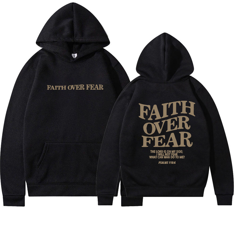 Pull à capuche pour hommes et femmes Faith Over Fear