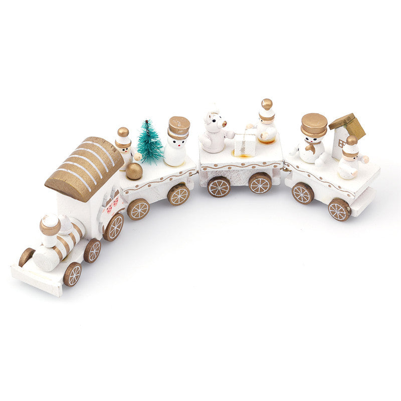 4 pièces Mini Bois Train Jouets