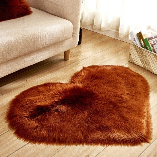 Pur Couleur En Forme de Coeur De Laine Tapis Tapis de Sol Matelas Couverture Canapé Coussin En Peluche Salon Table à Thé Canapé Chambre tapis