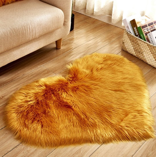 Pur Couleur En Forme de Coeur De Laine Tapis Tapis de Sol Matelas Couverture Canapé Coussin En Peluche Salon Table à Thé Canapé Chambre tapis
