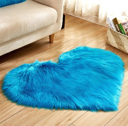 Pur Couleur En Forme de Coeur De Laine Tapis Tapis de Sol Matelas Couverture Canapé Coussin En Peluche Salon Table à Thé Canapé Chambre tapis