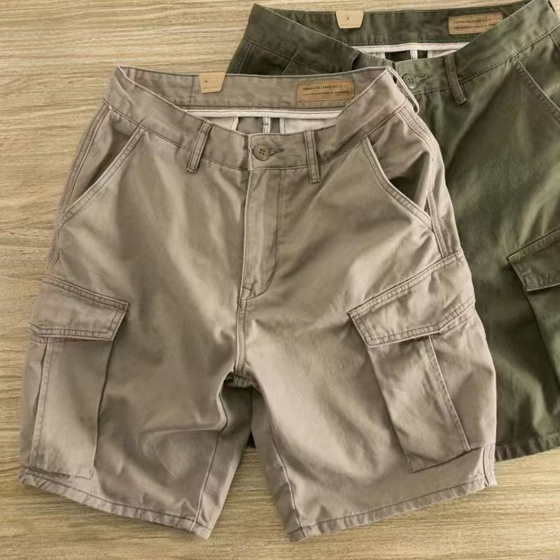 Vêtements de travail décontractés pour hommes, pantalon de cinquième droite assorti avec tout pour été