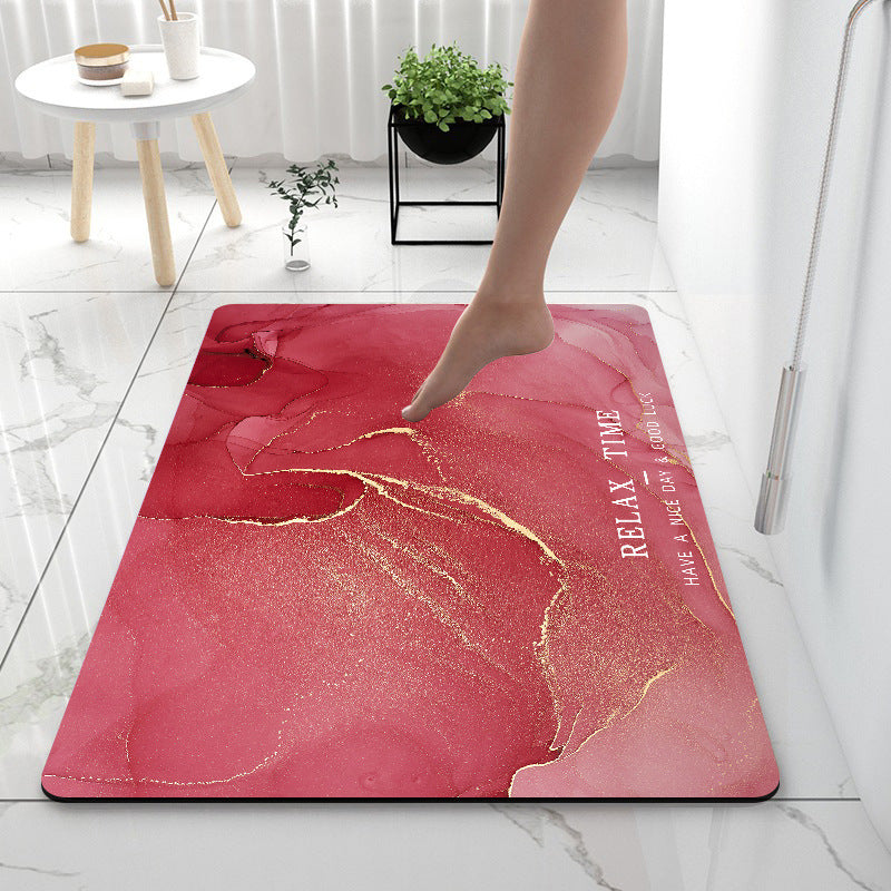 Absorption d'eau de tapis de salle de bains diatome ooze