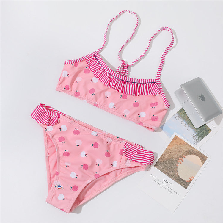 Maillot de bain simple et mignon à la mode pour filles