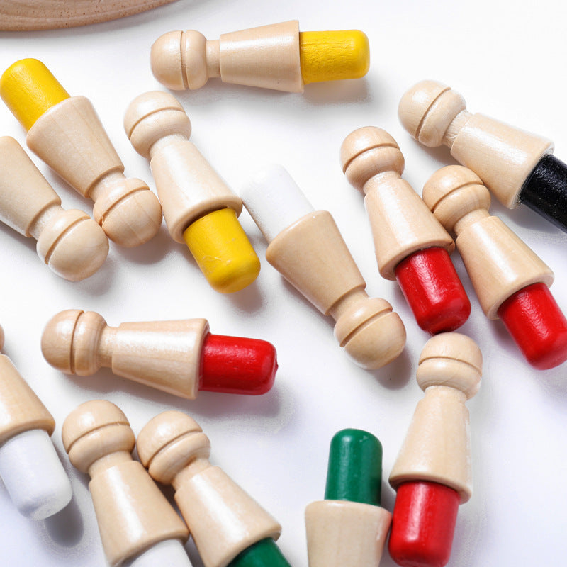 Enfant En Bois Puzzle Jouets Mémoire Échecs