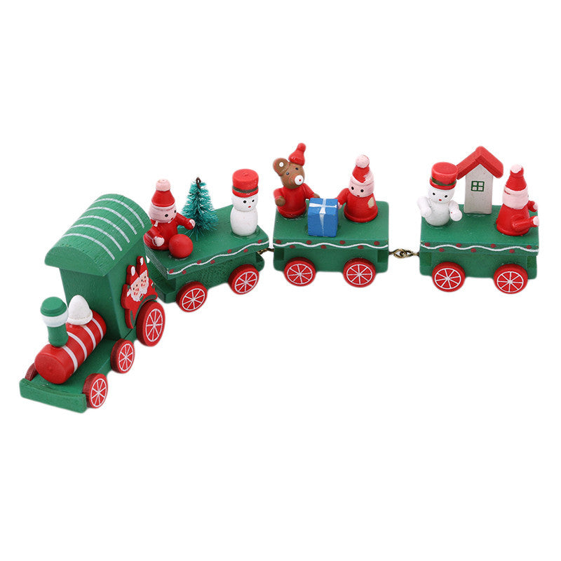 4 pièces Mini Bois Train Jouets