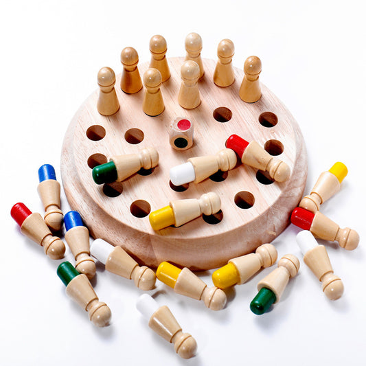Enfant En Bois Puzzle Jouets Mémoire Échecs
