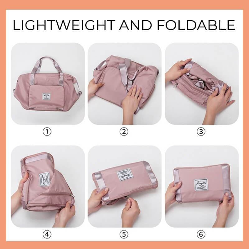 Pliable De Stockage Voyage Sac Étanche Grande Capacité de Remise En Forme Sac Weekender Pendant La Nuit Pour Les Femmes