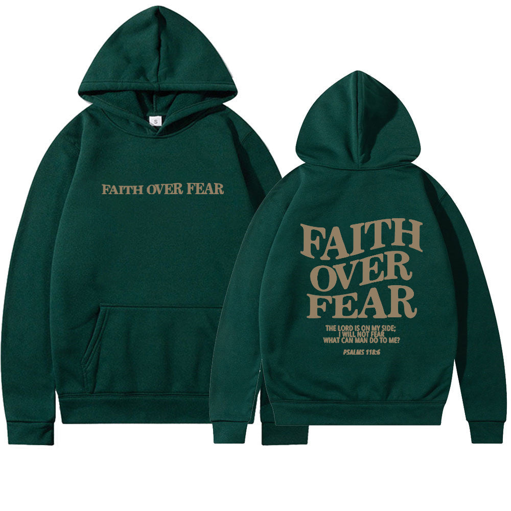 Pull à capuche pour hommes et femmes Faith Over Fear