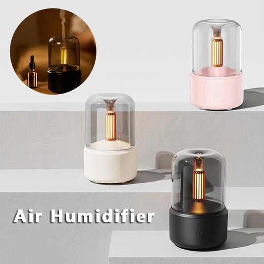 Atmosphère Lumière Humidificateur Aux Chandelles Arôme Diffuseur Portable 120ml Électrique USB Air Humidificateur Cool Mist Maker Fogger 8-12 heures Avec LED Night Light