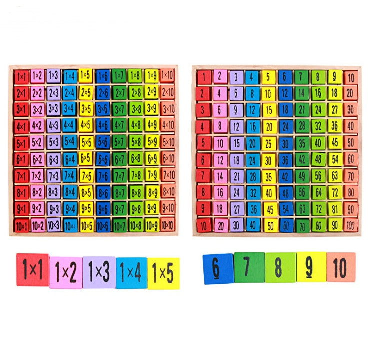 En bois Montessori Multiplication Table