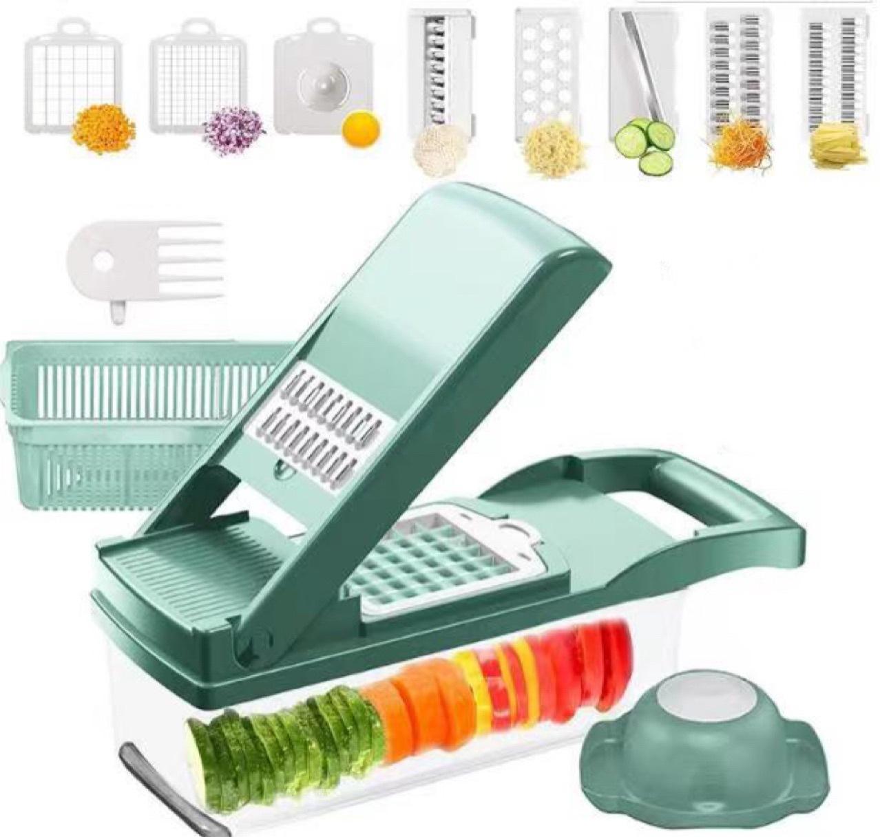 12 dans 1 Manuel Hachoir à Légumes Cuisine Gadgets Hachoir Oignon Cutter Légumes Trancheuse