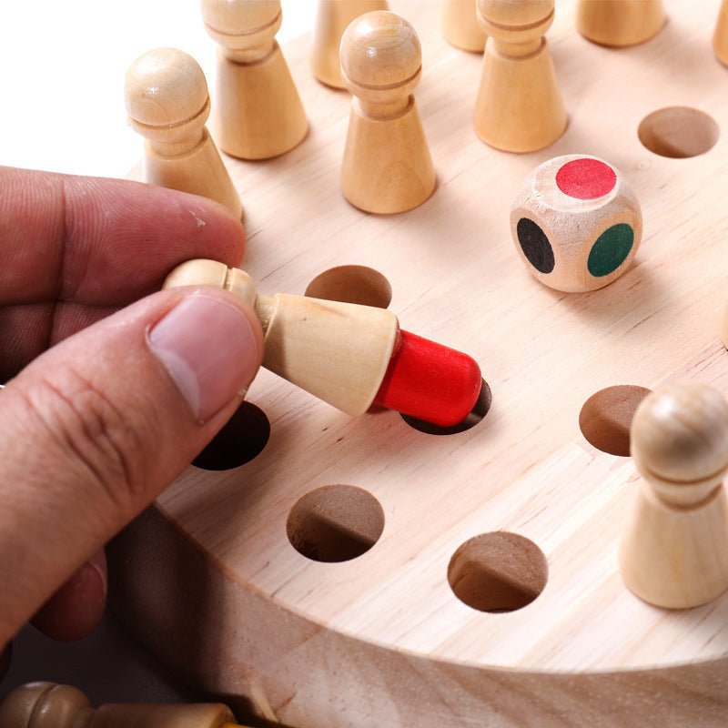 Enfant En Bois Puzzle Jouets Mémoire Échecs