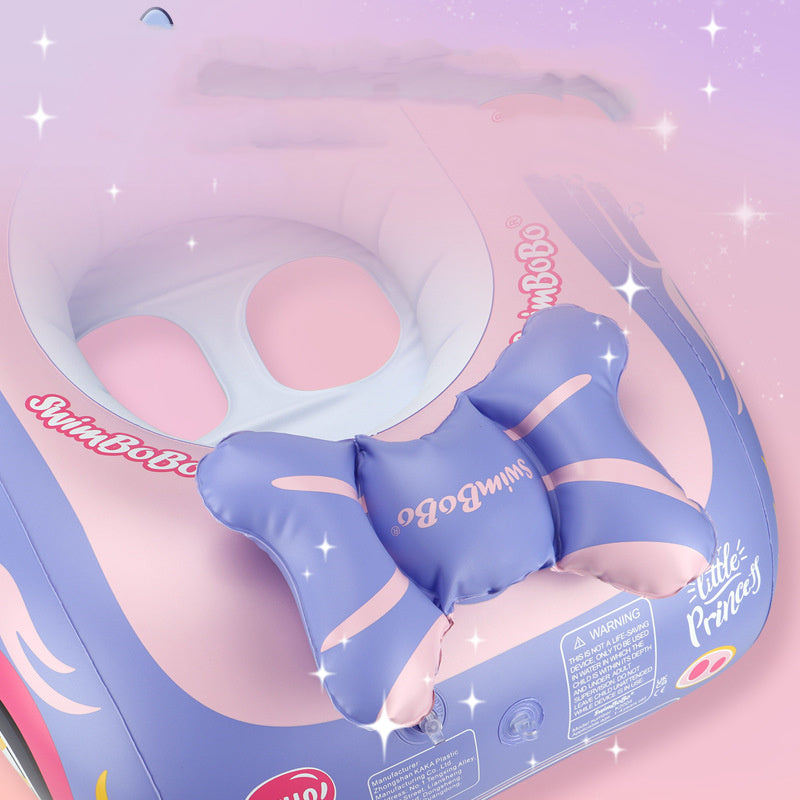 Anneau de natation modèle de course pour enfants avec protection solaire
