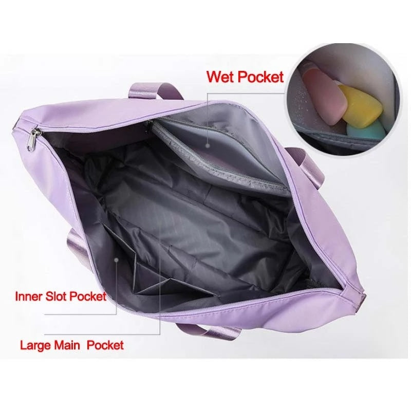 Pliable De Stockage Voyage Sac Étanche Grande Capacité de Remise En Forme Sac Weekender Pendant La Nuit Pour Les Femmes