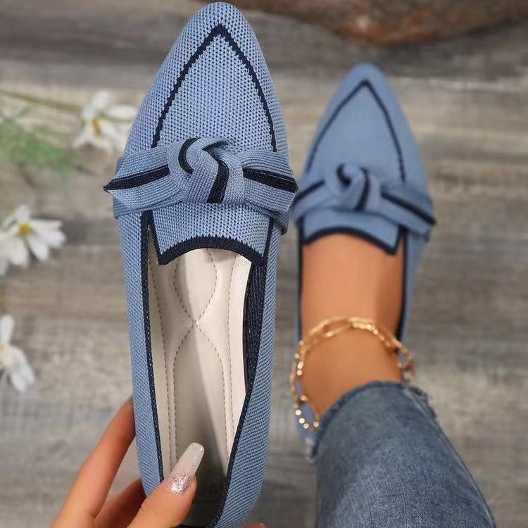 Chaussures plates à bout pointu pour femmes,