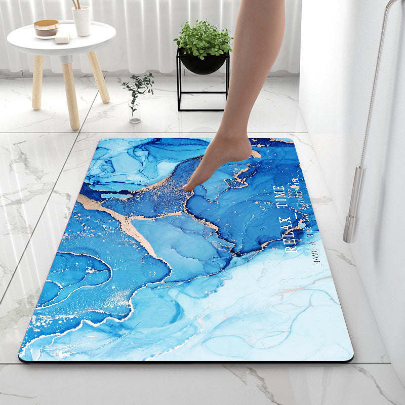 Absorption d'eau de tapis de salle de bains diatome ooze