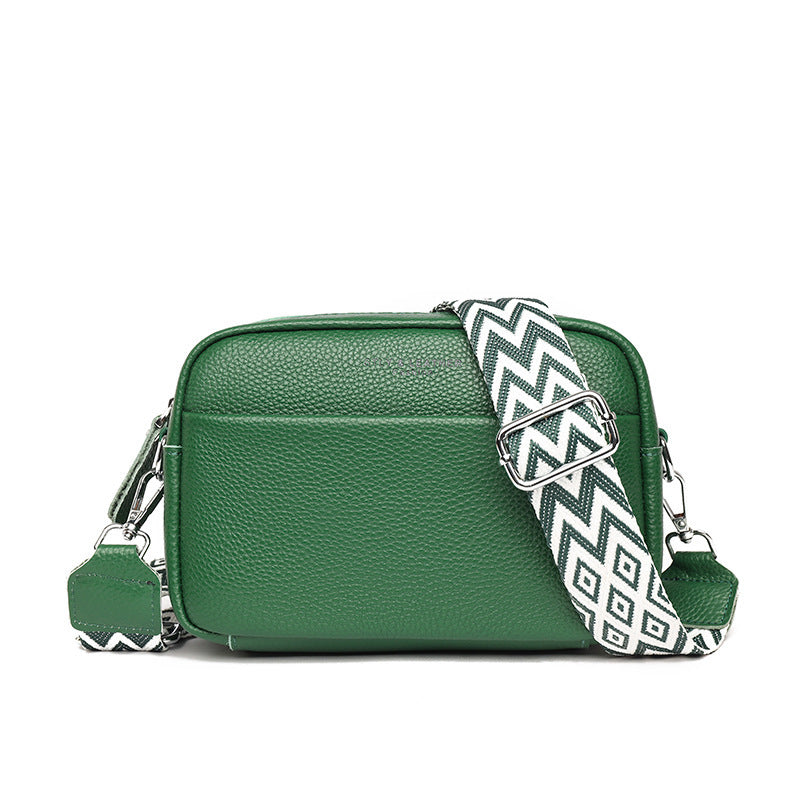 Sac bandoulière à la mode avec rhombus brodé large bandoulière mignon petit sac carré femmes