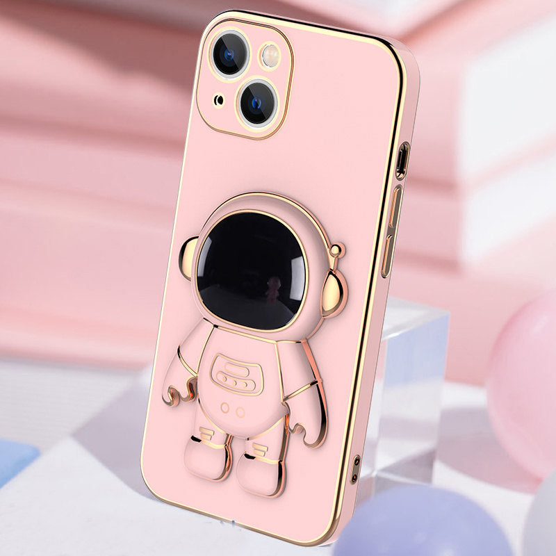 3D Astronaute Téléphone Cas Anti-Goutte Galvanoplastie Support